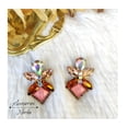 thumbnail image 2 of Pendientes y anillos hechos a mano con piedras de cristal brillante, 2 of 2