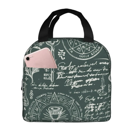 Insulated Lunch Bag for Women Men - Vintage Botanical Sketch Collage Leakproof Cooler Lunch Box for Women Men  Lunch Tote Bags for Work School Picnic Travel
