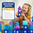 thumbnail image 3 of Blockaroo Magnetic Foam Building Blocks - 10-Piece Airplane Bath Toys for Toddlers, 3 of 8
