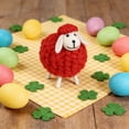 thumbnail image 5 of Boho Lint Sheep Ornament, Handmade Easter Lamb Decor for Spring Table, Wool Sheep for Rural Home Display, 5 of 6
