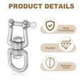 thumbnail image 3 of Uxcell Heavy Duty Double Swivel Eye Hook, Ended Eye x Jaw Chain Swivel Shackle Ring Connector Load for Hanging M5, 3 of 6