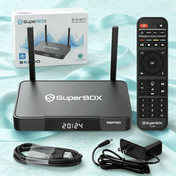 SuperBox S6 Pro 8K Tablet, Time Shift, Parental Control Storage with Voice Remote Quad-Core