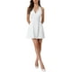 thumbnail image 2 of INSPIRAR CHIC Vestidos de lunares para mujeres, sexy vestido mini sin mangas con cuello halter L Blanco, 2 of 6