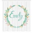thumbnail image 3 of Ambesonne Emily Shower Curtain, Vintage Leaves Design, 69"Wx70"L, Multicolor, 3 of 3