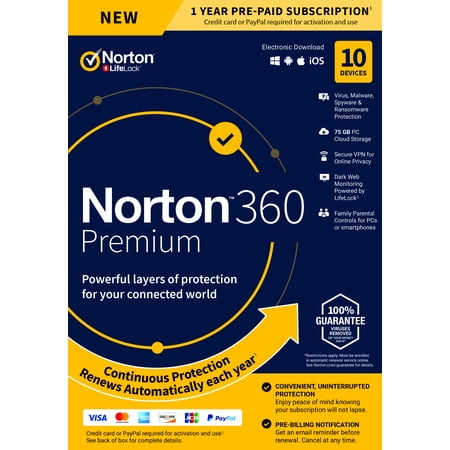 NORTON 360 PREMIUM 10 DEVICE (10 Best Antivirus Programs)