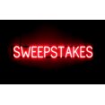 thumbnail image 1 of SpellBrite SWEEPSTAKES LED Sign for Business. 43.6" x 6.3" Red SWEEPSTAKES Sign Has Neon Sign Look With Energy Efficient LED Light Source. Visible from 500+ Feet, 8 Animation Settings., 1 of 4
