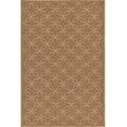 thumbnail image 1 of Unique Loom Trellis Collection Geometric Border Transitional Indoor and Outdoor Flatweave Area Rug, 5' 3" x 8', Light Brown/Brown, 1 of 1