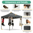 thumbnail image 3 of SANOPY 10x10 Heavy Duty Pop Up Canopy Tent with 4 Sidewalls, Commercial Instant Waterproof Canopy Tent, UV 50+, Upgraded Thickened Hexagonal Legs, Gray, 3 of 8