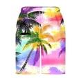 thumbnail image 5 of ZCFZJW Mens Tropical Hawaiian Swim Trunks Lightweight Casual Quick Dry Summer Big and Tall Regular Fit Drawstring Elastic Waist Beach Shorts with Pockets Multicolor#03 S, 5 of 5