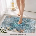 thumbnail image 3 of Blue Turtle Coastal Door Mat&nbsp;Indoor Outdoor Entrance, Non Slip Rug for Kitchen Bathroom Entryway Rug, Summer Beach Ocean Starfish Coral Washable Doormat Floor Mat for Office 24x36 Inch, 3 of 8