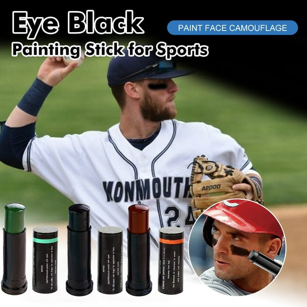 Fiudx Pintura para Grafitis, Barra de Ojos de Larga Duración para Deportes, Pintura Facial de Fácil Aplicación para Equipos, Barra Deportiva de Tonos Oscuros para Atletas, para Béisbol, Sóftbol, Fútb
