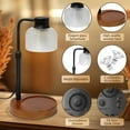 thumbnail image 4 of Candle Warmer Lamp with Timer: Electric Candles Wax Warmers Glass Lamps for Jar Candles Burner Adjustable Height and Dimmable Light for Room Decor - House Warming Gifts  Birthday Gifts for Women Mom, 4 of 7