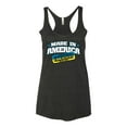thumbnail image 2 of Made In America With Ukrainian Parts Tri-Blend Racerback Tank Top, Vintage Black, Large, 2 of 4