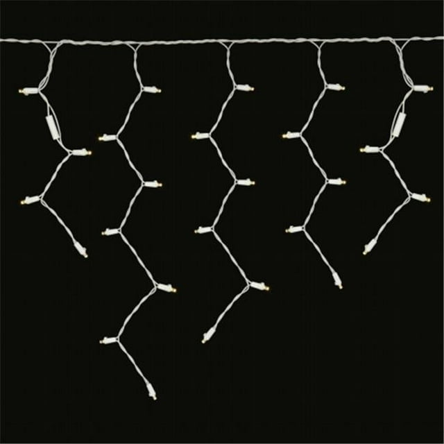 70 Light LED Warm White-White Wire Wide Angle Twinkle Icicle Ec