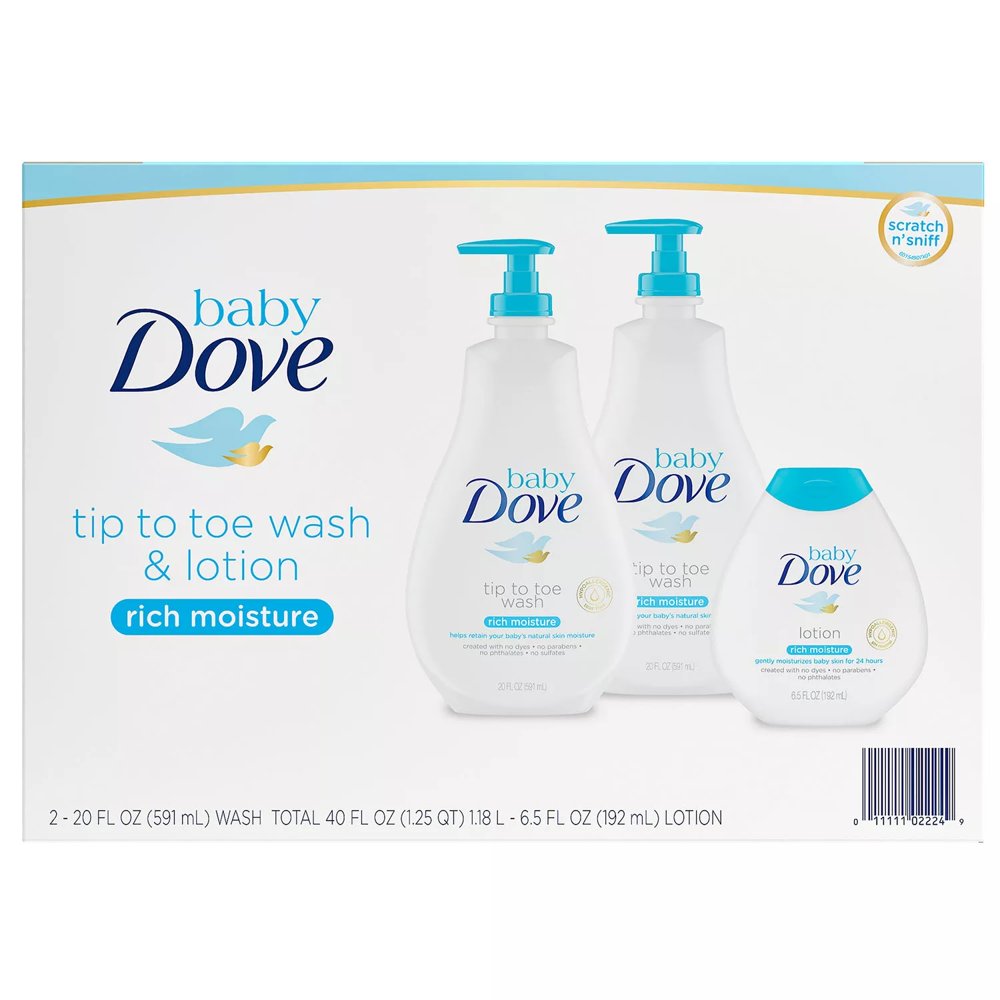 Baby Dove Wash and Lotion (2 20 fl. oz. & 1 6.5 fl. oz.) Walmart