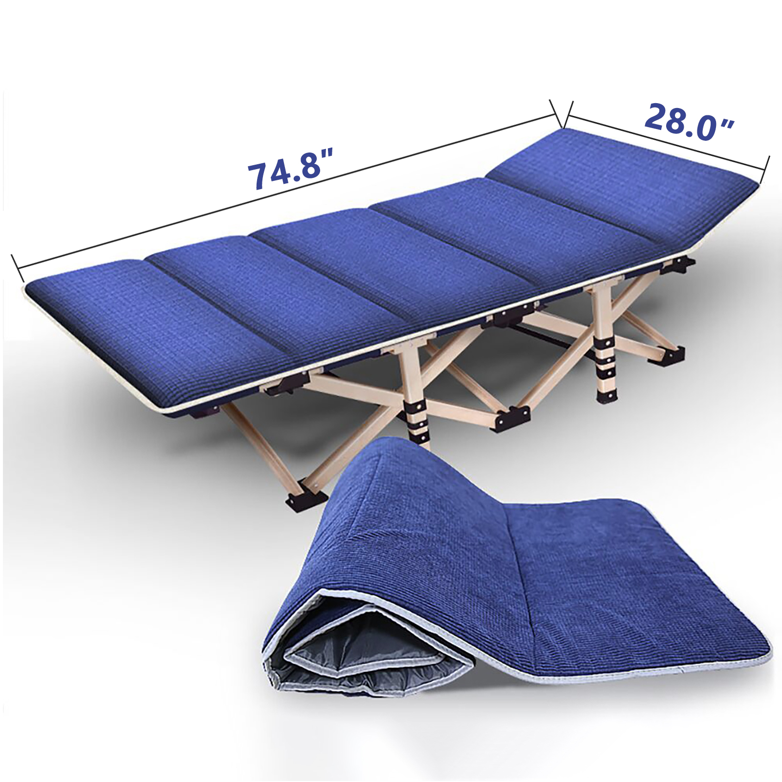 Lilypelle Folding Camping Cot, Double Layer Oxford Strong Heavy Duty