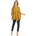thumbnail image 5 of Sakkas Cleeo Long Wide Tie Dye Lace Embroidered Sequin Poncho Blouse Top Cover Up - Olive - One Size, 5 of 5