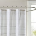 thumbnail image 3 of INK+IVY Nea Cotton Printed Shower Curtain with Trims in Off White/Gray, 3 of 5
