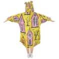 thumbnail image 2 of Pumpkin Halloween Pattern Design Wearable Blankets Hoodie Oversize Sherpa Wearable Soft Blanket Warm Cozy 3-14 Age, 2 of 7
