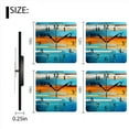 thumbnail image 3 of Non-Ticking Silent Wall Clocks Battery Operated Personalized Decor Clock for Living Room,Bedroom-Abstract Blue And Orange Horizontal Stripes(14inch), 3 of 4