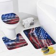 thumbnail image 4 of Flag Of The United States 4 Piece Shower Curtain Sets, with Non-Slip Rugs, Toilet Lid Cover And Bath Mat, for Bathroom Decor Set, 4 of 8