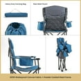 thumbnail image 6 of ARROWHEAD OUTDOOR Portable Folding Camping Quad Chair w/ 6-Can Cooler, Cup & Wine Glass Holders, Heavy-Duty Carrying Bag, Padded Armrests, Headrest, Supports up to 450lbs, USA-Based Support (Blue), 6 of 8