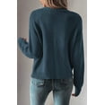 thumbnail image 3 of Women's Real Teal Open Knit Drop Shoulder Sweater Cardigan, 3 of 8