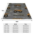 thumbnail image 3 of Honeii Construction Machines Print Fleece Blanket - Throw Blanket for Bed, Sofa, Couch, Camping, and Travel , Microplush Ultra Soft Warm Blanket-40"x30", 3 of 7