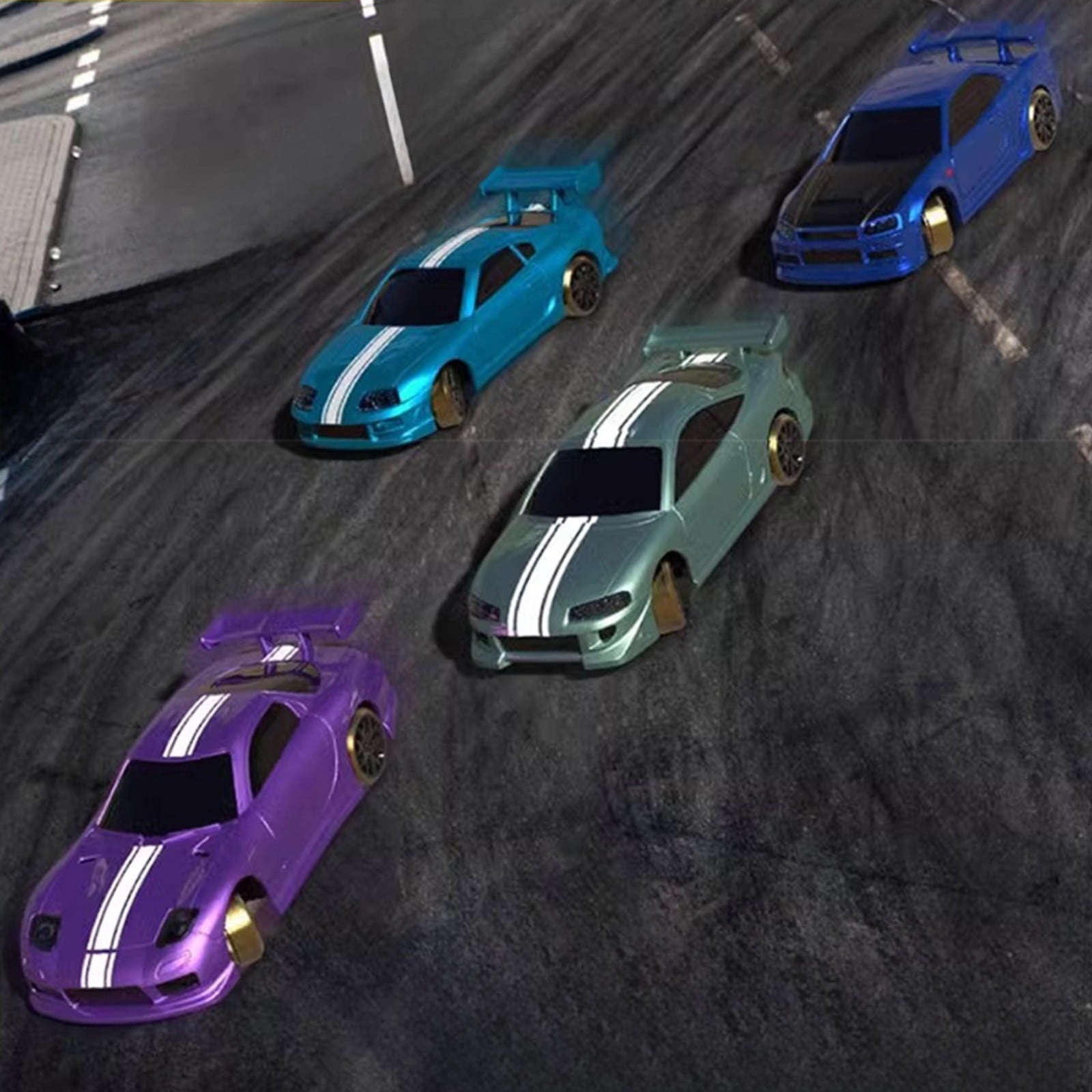 BJBSJSZ Drift RC Car with Gyro, Mini Slide Drift Rc Car, Rc Drift Car Remote Drift Car with Mini Lights System, Mini Drifty Boyz Mini with Underglow