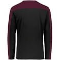thumbnail image 5 of Holloway 223502.486.XL Momentum Team Long Sleeve T-Shirt, Black & Maroon - Extra Large, 5 of 5