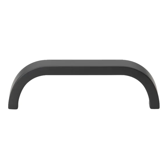 Gliderite 3-3/4 Inch Center Curved Bar Pull Matte Black, 4843-96-Mb-1