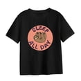 thumbnail image 4 of Camiseta de mujer Camiseta deportiva negra con cuello redondo para compras de viajes en la calle XL Yuyangstore Camiseta para mujer, 4 of 8