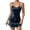 Dark Blue, variant on Lingerie for Women Satin Sleepwear Sexy Nightgown Nighty Strap Chemise Mini Nightdress Black M