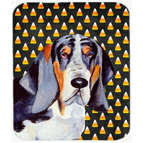 Basset Hound Candy Corn Halloween Portrait Mouse Pad, Hot Pad or Trivet