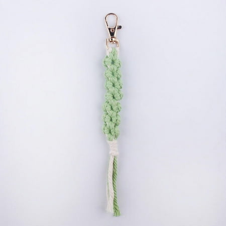 YUANOU Pure Handmade Woven Gold Keychain Accessories INS Cotton