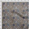 thumbnail image 4 of oneOone Cotton Cambric Gray Fabric Moroccan Mosaic Floral Craft Projects Decor Fabric Printed By The Yard 42 Inch Wide, 4 of 4