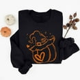 thumbnail image 3 of Ounisa Halloween Thanksgiving Crewneck Sweatshirts for Women Spooky Bat Ghost Pumpkin Printed Sweatshirt Oversized Crewneck Long Sleeve Pullover, 3 of 3
