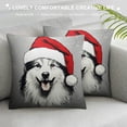 thumbnail image 3 of GOSMITH  Funny Santa Samoyed Christmas mom Dog Throw Pillow Multicolor, 3 of 5