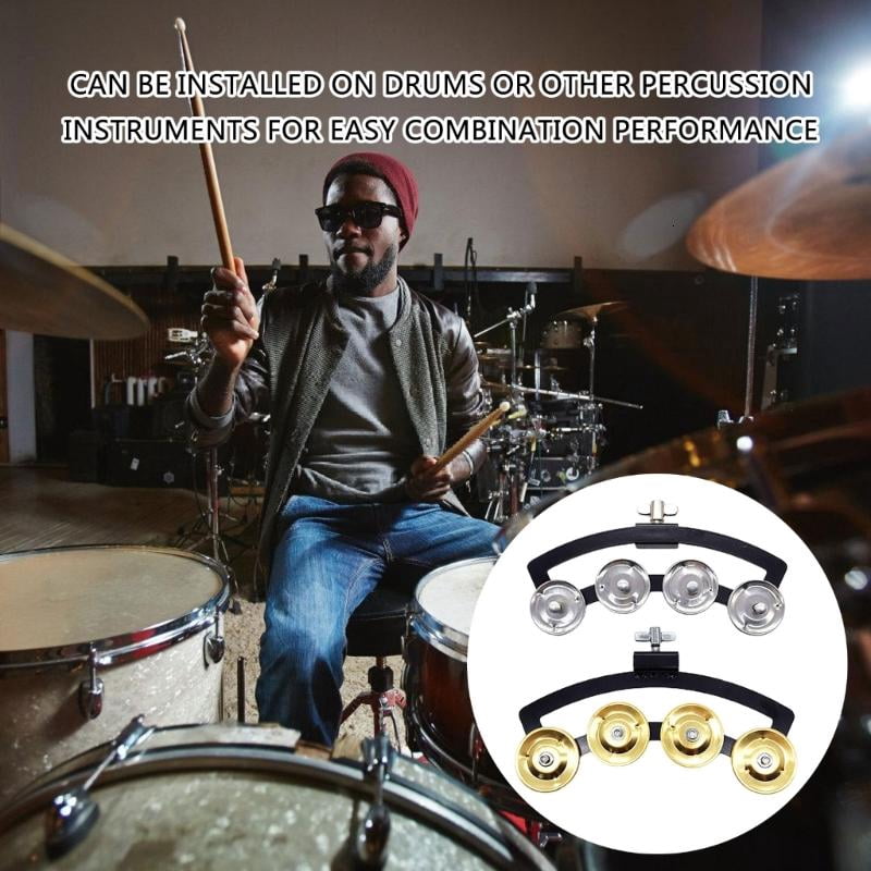 CEORPER Music Rhythm Tambourine Handheld Percussion Snares Tambourine for Drummers