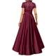 thumbnail image 5 of Puntoco Vestido De Encaje De Manga Corta Raglán Para Mujer Vestido Largo Vestido De Sirena Vestido De Manga Corta Con Cuello Redondo Burdeos Xl,Regalos Para Mujer Joven, 5 of 8