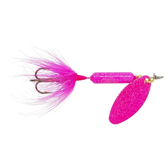 Yakima Bait Worden's Rooster Tail, Inline Spinnerbait Fishing Lure, Glitter Pink, 1/8 oz.