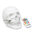 thumbnail image 1 of Lámpara De Noche De Calavera Blanca 2100 Mah Usb Recargable Con Iluminación Colorida Lámpara De Decoración De Control Remoto Luz Ambiental Para Fiesta En Casa De Halloween Cateissary  HA013261-00, 1 of 6