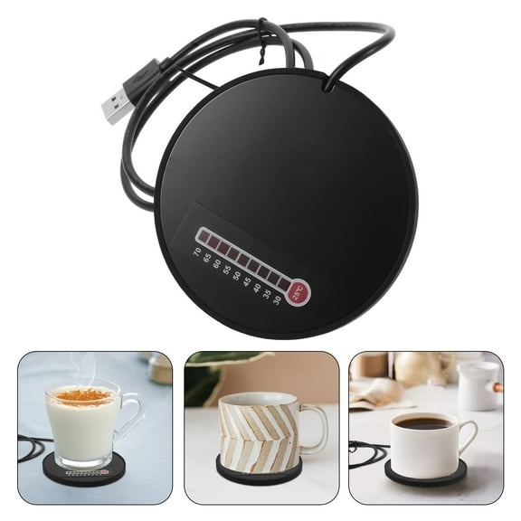 PTOOTP USB Rubber Black with Even Heating for Coffee, Tea, , and Hot Beverages