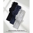 thumbnail image 5 of 3 Pack Women's Fleece Sweatpants Open Bottom Lounge Sweats Workout Pockets, 5 of 5
