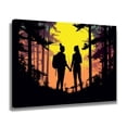 thumbnail image 2 of Póster de lienzo con una pareja caminando de la mano por el bosque al atardecer, decoración para dormitorio, paisaje deportivo, decoración para oficina, regalo, estilo marco, 20 x 30 cm, 2 of 8