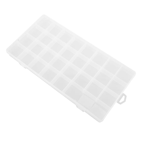 FOMIYES Transparent Plastic Storage Box with Lid and Compartments for Organizing Items
