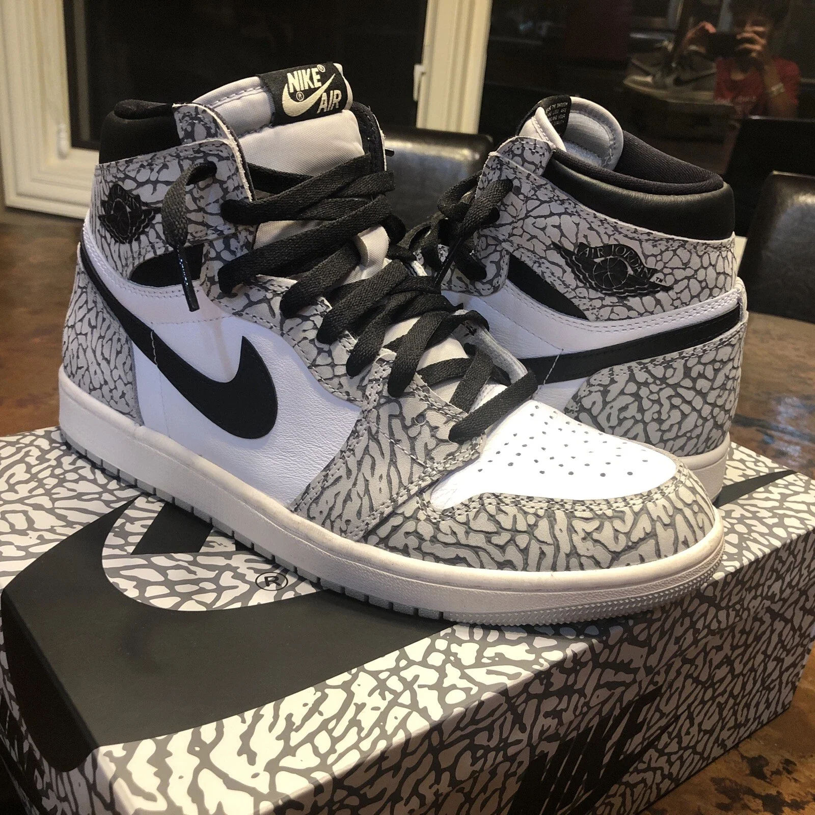 Size 9.5 - Air Jordan 1 Retro OG High White Cement - Walmart.ca Size 9.5 - Air Jordan 1 Retro OG High White Cement - Walmart.ca