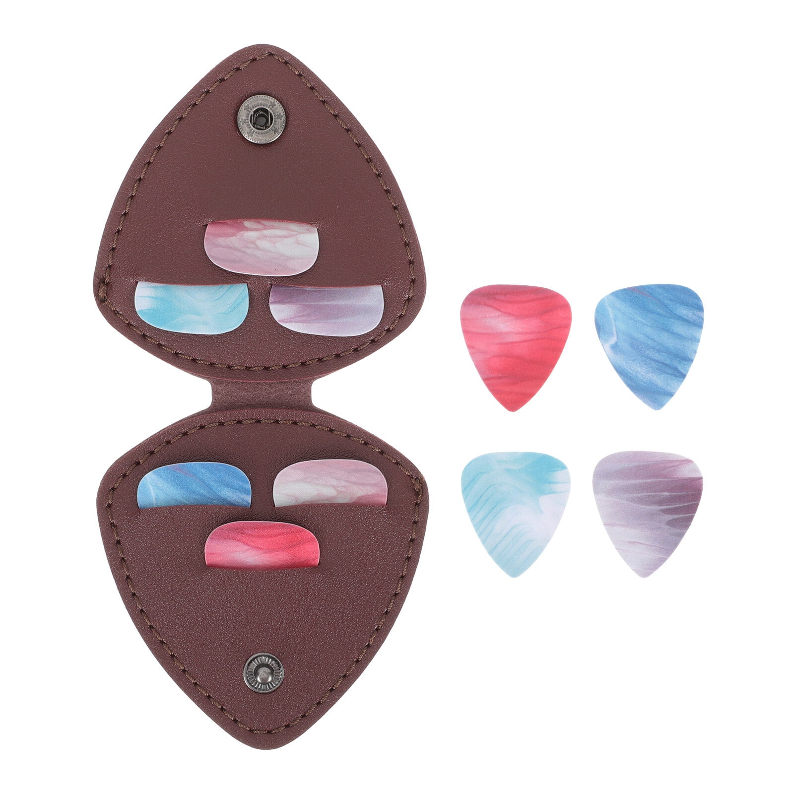 MasteelfCA 1 Set Guitar Plastic Picks with Storage Bag Practical Guitar Plectrums Guitar Supplies