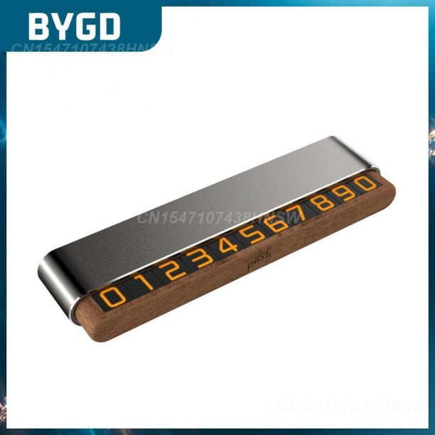 Luminous Parking Card Double-number Parking Card Creative Three Layers Of Protection Phone Number Card Plate04Russian Federation He Qiyong unisex