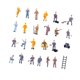 thumbnail image 5 of 25 figuras de trabajadores a escala 1:87, mini trenes, kit de construcción de colección arquitectónica para decoración de casas de muñecas y, 5 of 9
